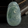缅甸天然冰种飘花翡翠吊坠-红掌柜