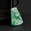 豆种翠绿翡翠吊坠-红掌柜