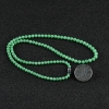 缅甸豆种豆绿翡翠项链-红掌柜