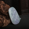 天然糯冰种浅紫翡翠伏虎罗汉挂件-红掌柜