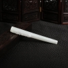 天然糯种白色翡翠烟嘴-红掌柜