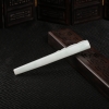 缅甸糯种白色翡翠烟嘴-红掌柜