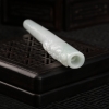 缅甸天然白色翡翠烟嘴-红掌柜