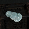 缅甸天然A货糯冰种灰绿翡翠-红掌柜