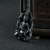 缅甸糯种墨翠鱼篮观音吊坠-红掌柜