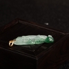 18K金镶冰种飘翠翡翠庇护吊坠-红掌柜