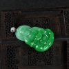 缅甸天然A货糯种翠绿翡翠观音吊坠-红掌柜