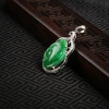 18K糯种翠绿翡翠如意吊坠-红掌柜