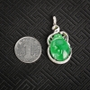 18K糯种翠绿翡翠如意吊坠-红掌柜