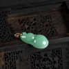 缅甸天然A货豆种翡翠吊坠-红掌柜