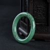 缅甸豆种深绿翡翠圆镯-红掌柜