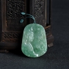 缅甸天然糯种蓝绿翡翠观音吊坠-红掌柜