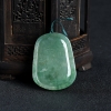 缅甸天然蓝绿翡翠观音吊坠-红掌柜