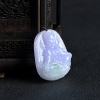 天然糯种紫罗兰翡翠观音吊坠-红掌柜