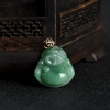 18k豆种飘翠翡翠佛吊坠-红掌柜