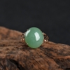 18k糯种浅绿翡翠蛋面戒指-红掌柜