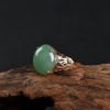 浅绿翡翠蛋面戒指-红掌柜