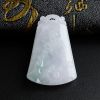 翡翠糯种点绿喜上眉梢方牌吊坠- 红掌柜珠宝