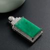 翡翠方牌吊坠 - 红掌柜珠宝