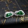 翡翠耳钉-红掌柜珠宝