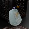 缅甸糯种飘黄翡翡翠古龙吊坠-红掌柜
