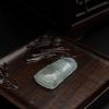 缅甸天然冰糯种浅绿翡翠吊坠-红掌柜