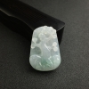 缅甸天然糯种浅绿翡翠梅花吊坠 - 红掌柜