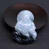 缅甸天然糯种飘花翡翠观音吊坠-红掌柜