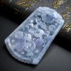 翡翠春带彩龙牌吊坠 - 红掌柜珠宝