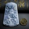 翡翠春带彩龙牌吊坠 - 红掌柜珠宝