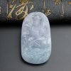 冰糯种春带彩翡翠观音吊坠-红掌柜珠宝