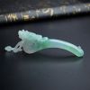缅甸A货天然飘绿翡翠龙钩吊坠 - 红掌柜