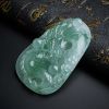 A货天然冰糯种飘花翡翠龙牌吊坠 - 红掌柜