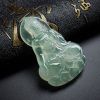 天然冰糯种晴水翡翠释迦牟尼吊坠 - 红掌柜