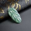 天然冰糯种晴水翡翠树叶吊坠 - 红掌柜