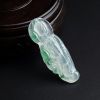 A货冰糯种飘绿翡翠观音吊坠 - 红掌柜