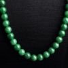 天然糯种满绿翡翠圆珠项链 - 红掌柜
