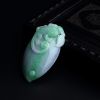 缅甸糯种飘翠带春色翡翠福瓜吊坠-红掌柜