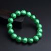 缅甸A货天然糯种翠色翡翠圆珠手串 - 红掌柜