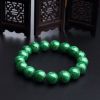 天然糯种翠色翡翠圆珠手串 - 红掌柜