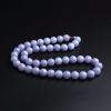 A货天然糯种紫罗兰翡翠圆珠项链 - 红掌柜