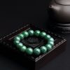缅甸A货天然糯种浓绿翡翠圆珠手串 - 红掌柜
