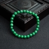 7mm缅甸天然糯种翠色翡翠手串-红掌柜