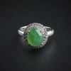 18K金冰种翡翠阳绿戒指 - 红掌柜珠宝