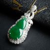 镶糯种翠色翡翠葫芦吊坠-红掌柜珠宝