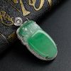 18K金糯冰种阳绿翡翠福瓜吊坠 - 红掌柜