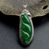18K金镶糯种浓绿翡翠花吊坠-红掌柜珠宝