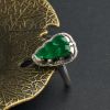 冰种翠绿翡翠树叶戒指-红掌柜珠宝