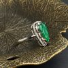 翠绿翡翠树叶戒指-红掌柜珠宝
