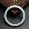 糯种白底翡翠手镯 - 红掌柜珠宝